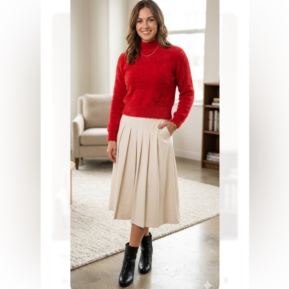 Bailey 44 Vibrant Red Turtleneck Sweater - Picture 2 of 10